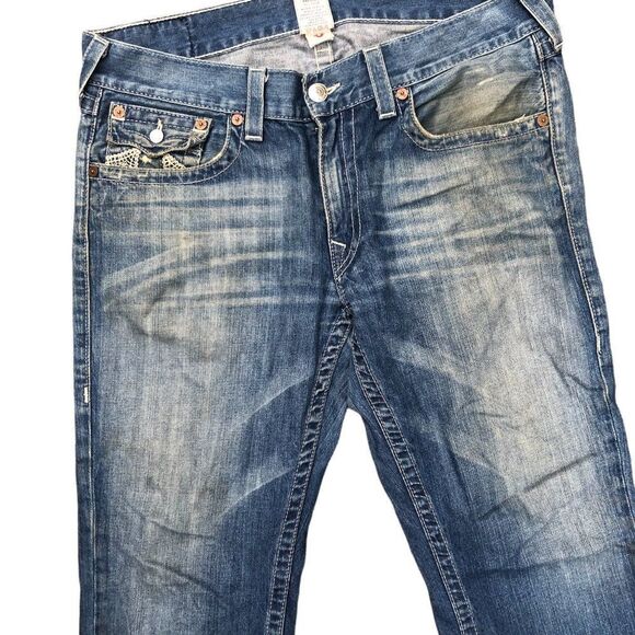 VINTAGE true religion jeans size 36 STRAIGHT blue - Picture 13 of 14
